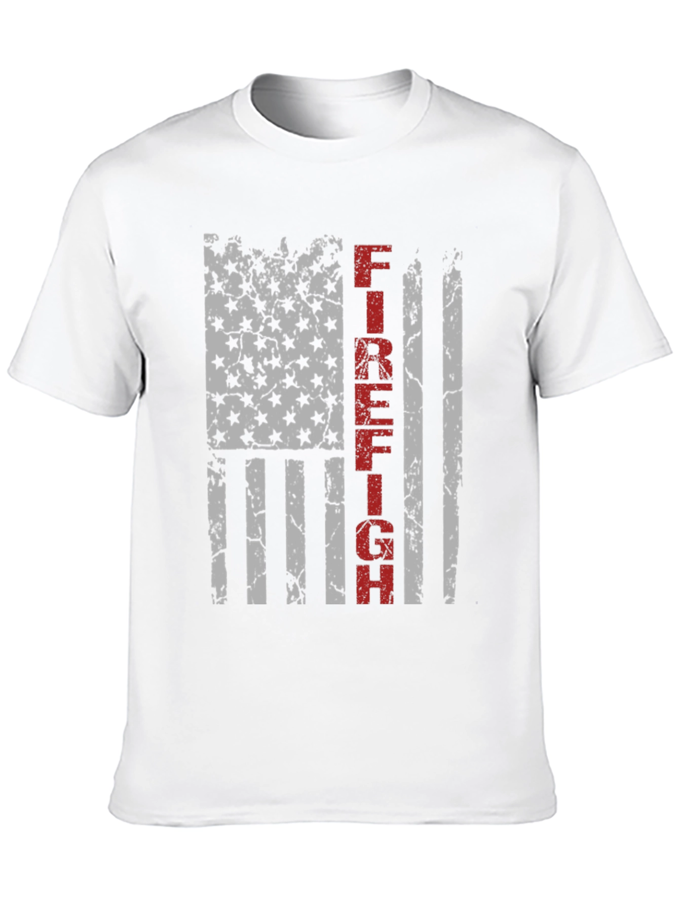Firefighter American Flag Graphic T-Shirt