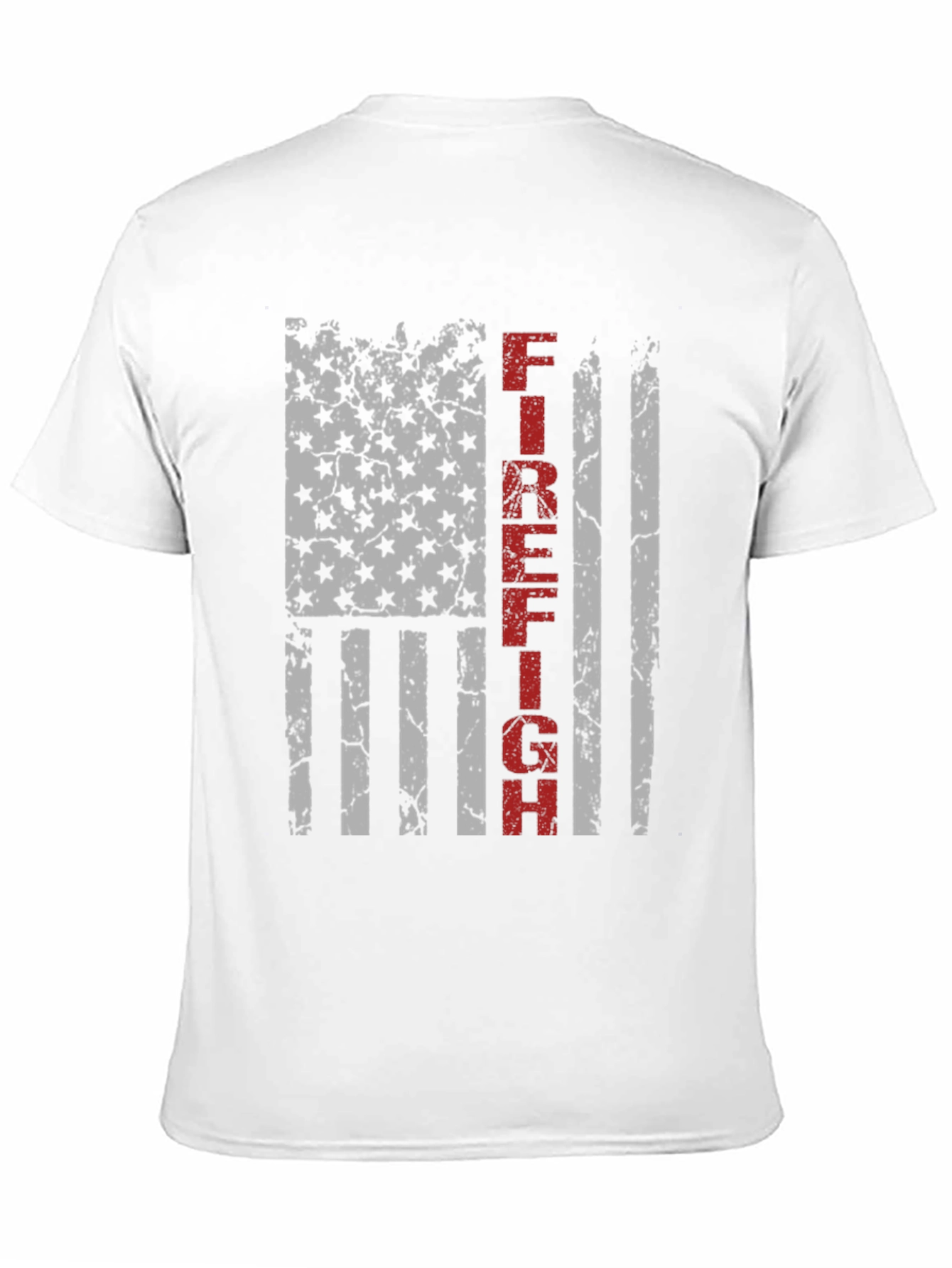 Firefighter American Flag Graphic T-Shirt