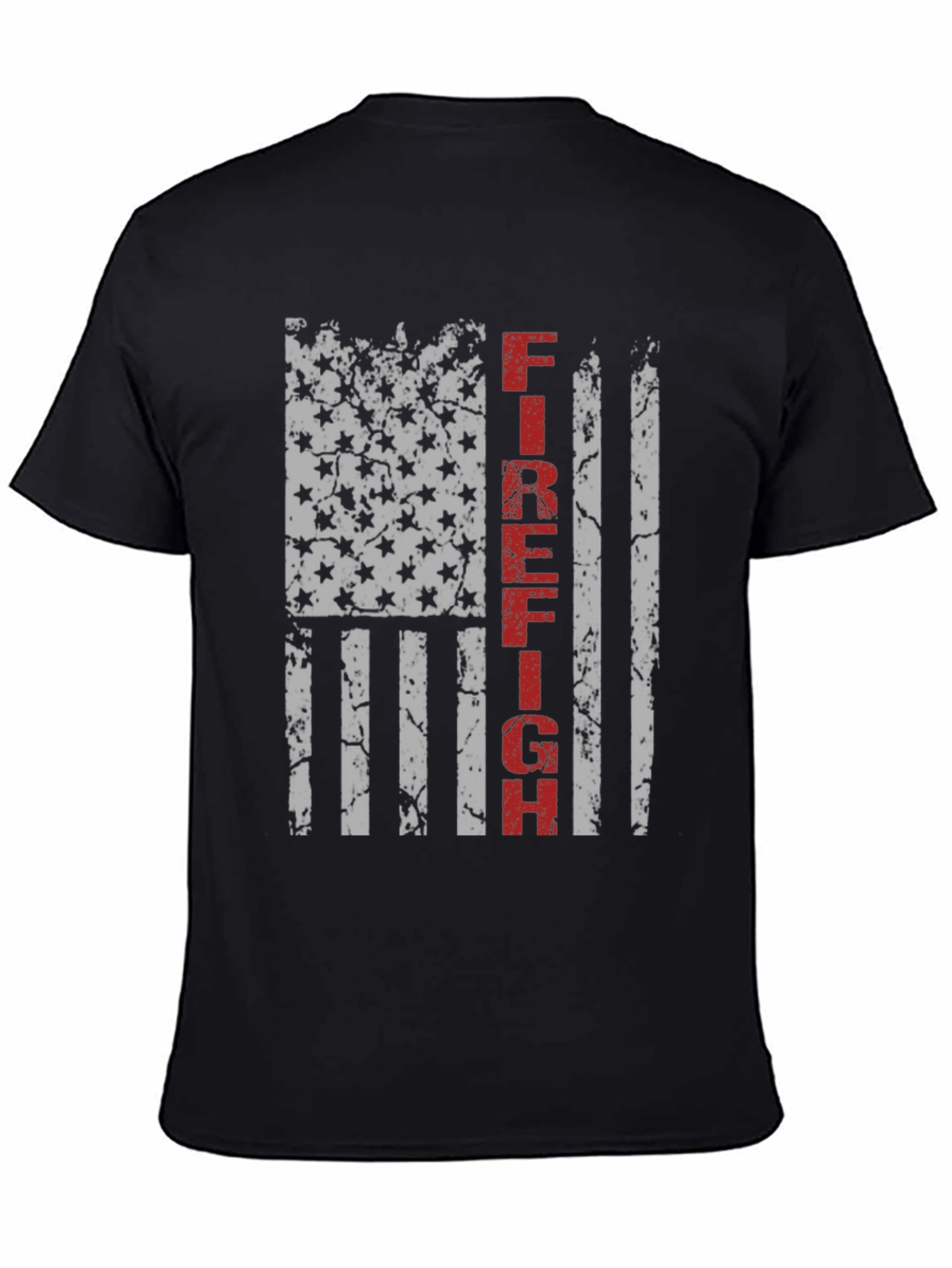 Firefighter American Flag Graphic T-Shirt