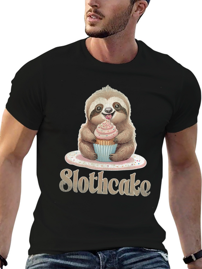 Slothcake T-Shirt: Cute Sloth Eating Cupcake