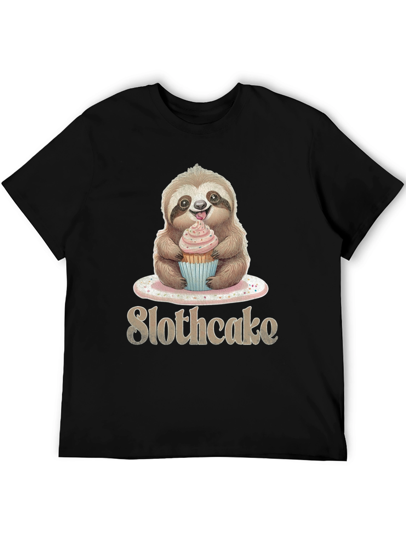 Slothcake T-Shirt: Cute Sloth Eating Cupcake