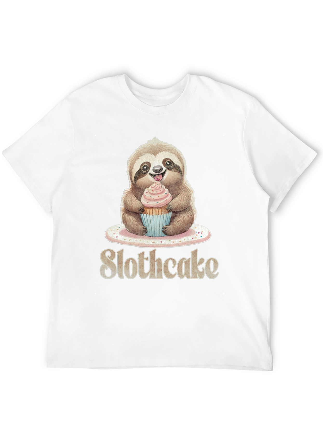 Slothcake T-Shirt: Cute Sloth Eating Cupcake