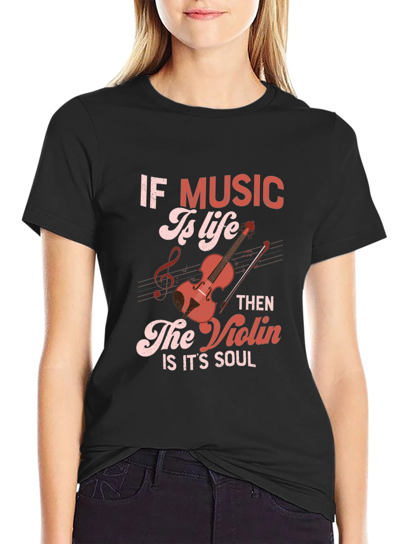 Music Is Life T-Shirt: Violin Soul