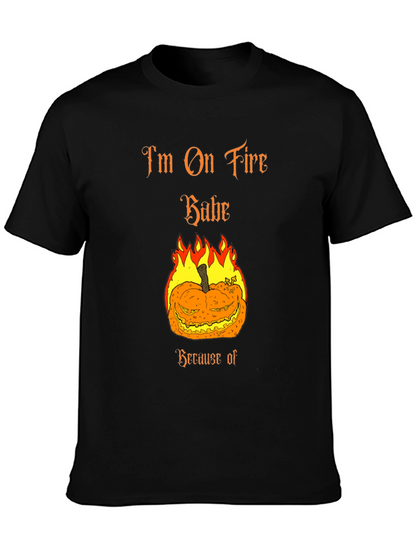 Im On Fire Babe Halloween Pumpkin T-Shirt