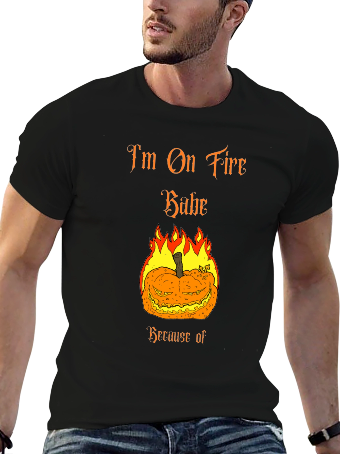 Im On Fire Babe Halloween Pumpkin T-Shirt