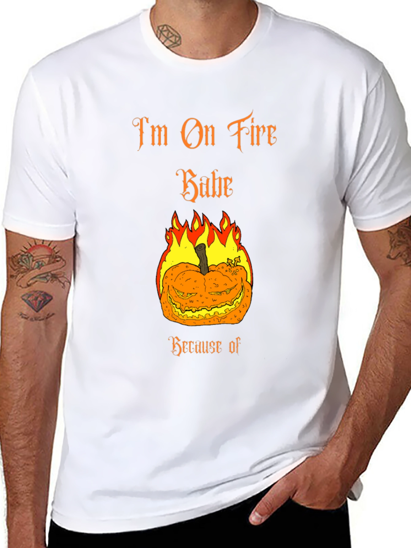 Im On Fire Babe Halloween Pumpkin T-Shirt
