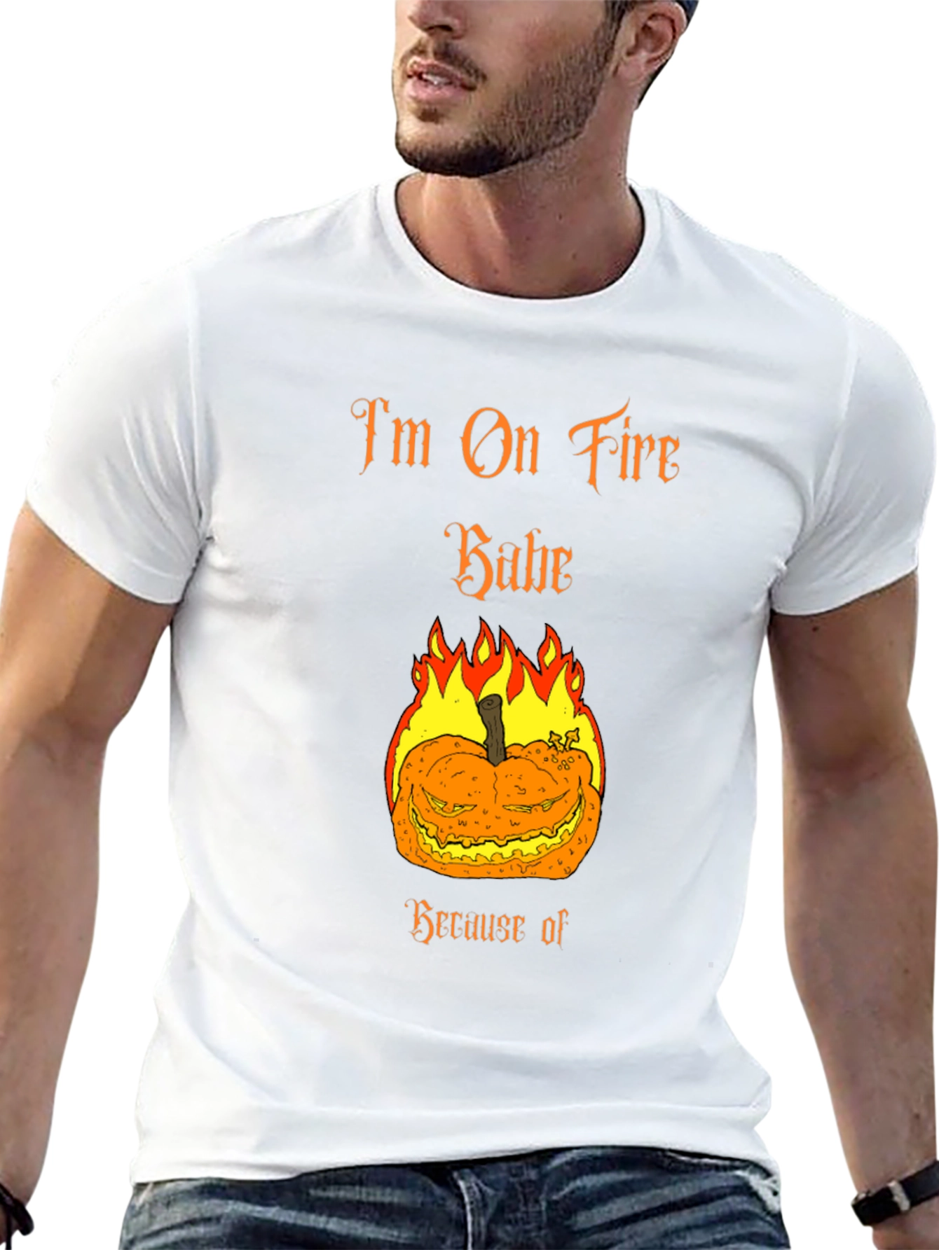 Im On Fire Babe Halloween Pumpkin T-Shirt
