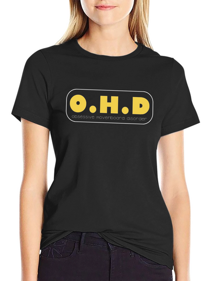 Obsessive Hoverboard Disorder Black T-Shirt