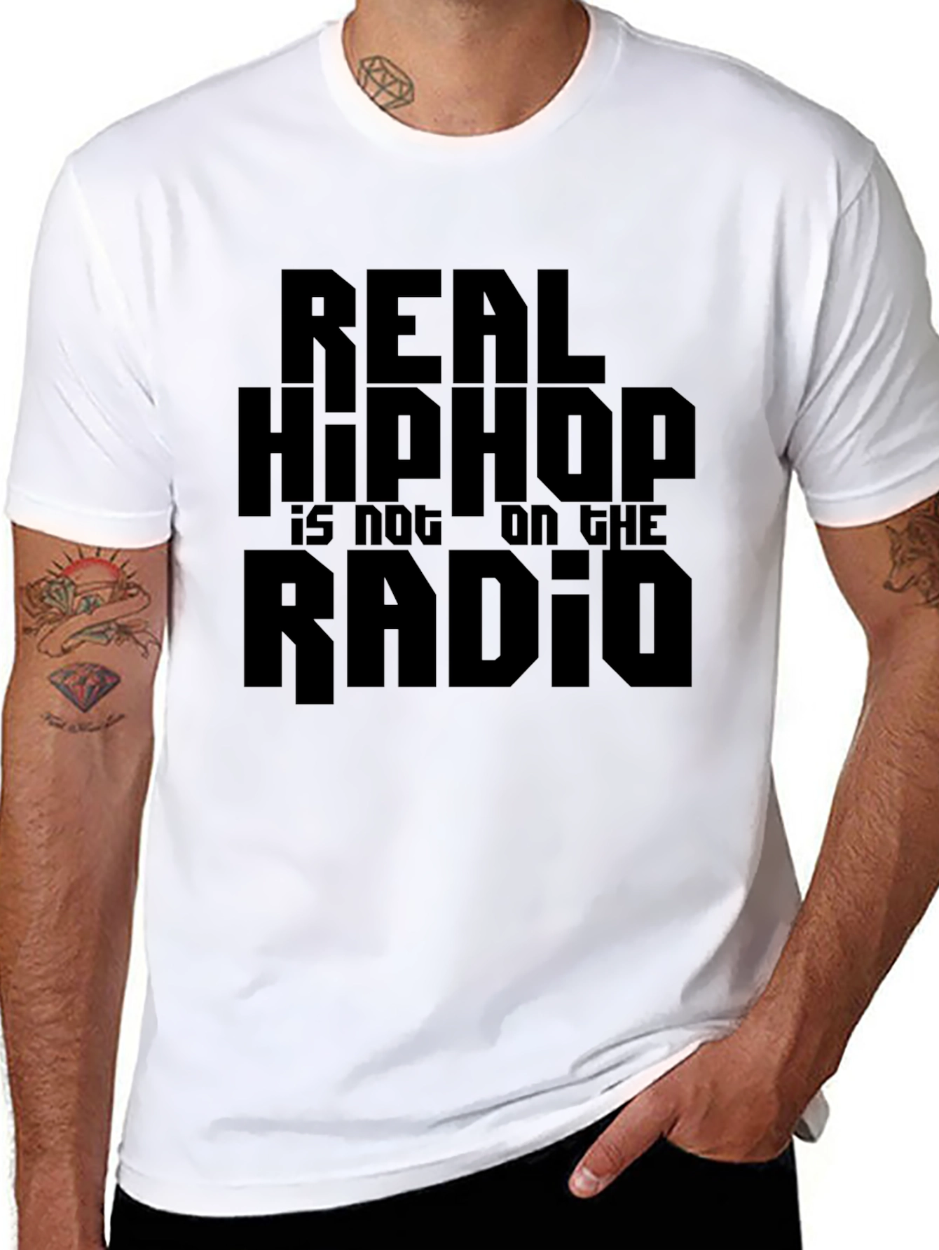 Real Hip Hop Tee - Black Graphic T-Shirt