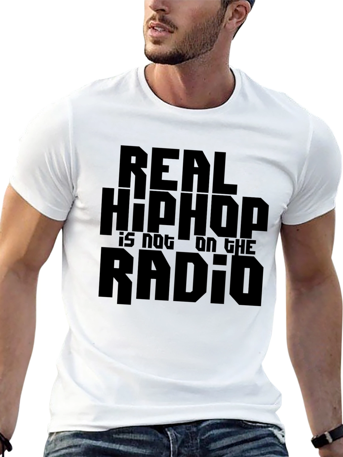 Real Hip Hop Tee - Black Graphic T-Shirt