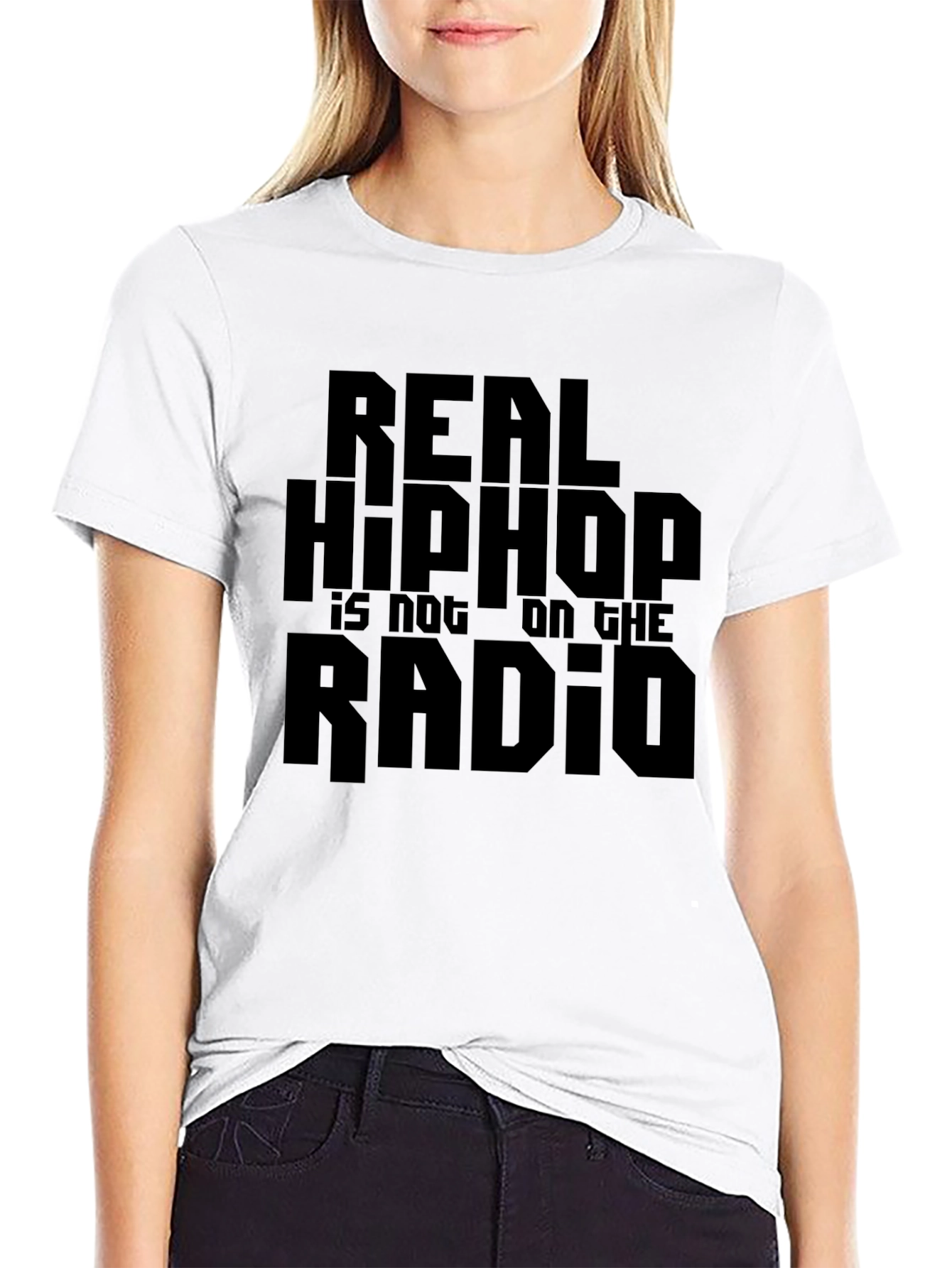 Real Hip Hop Tee - Black Graphic T-Shirt