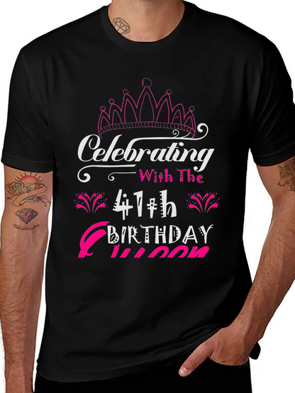 Celebrating 41th Birthday Queen Black T-Shirt