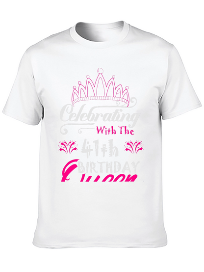 Celebrating 41th Birthday Queen Black T-Shirt
