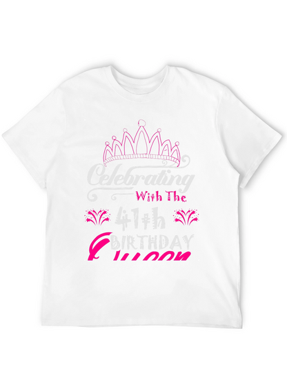 Celebrating 41th Birthday Queen Black T-Shirt