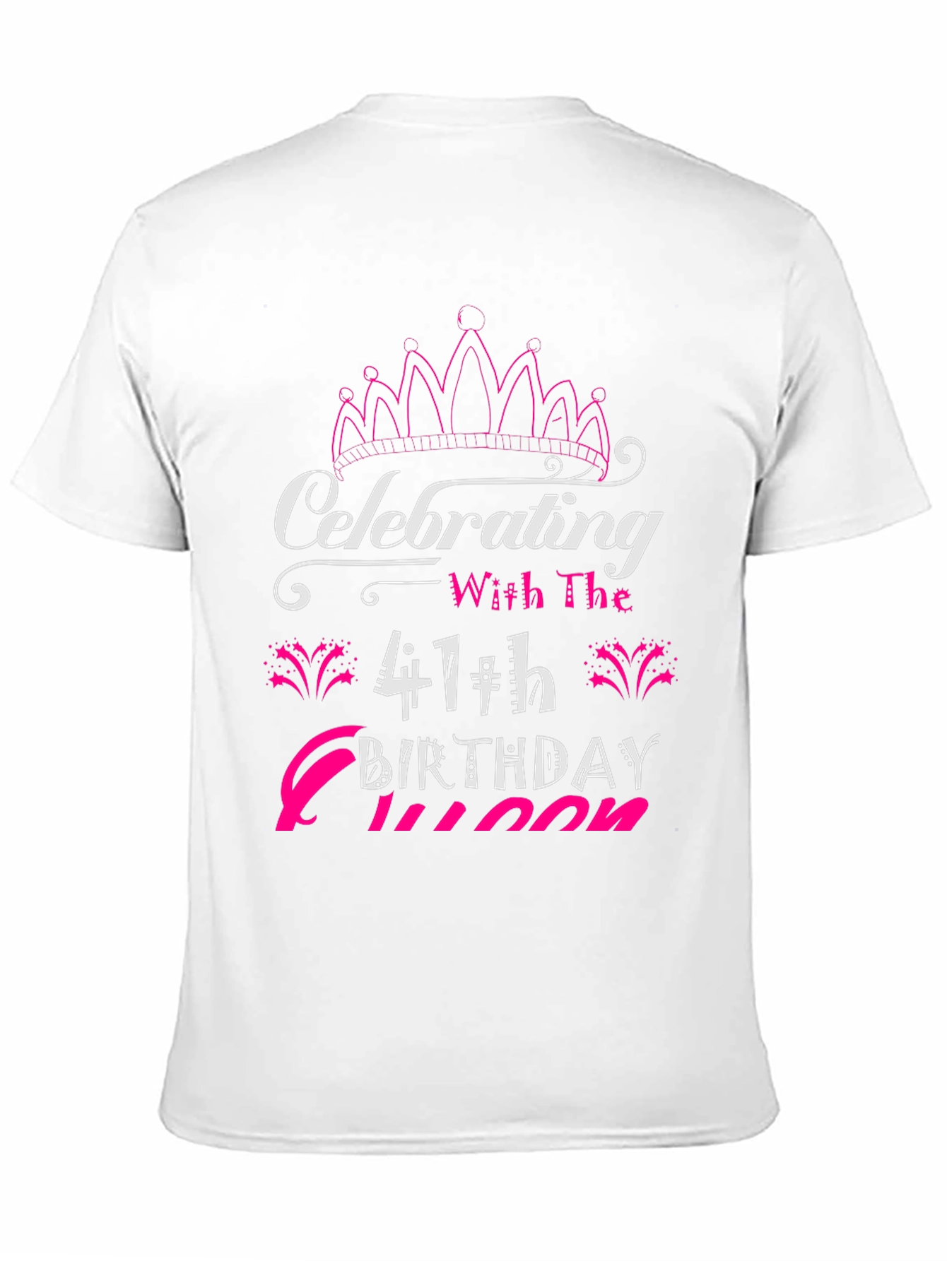 Celebrating 41th Birthday Queen Black T-Shirt