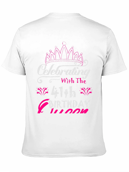 Celebrating 41th Birthday Queen Black T-Shirt