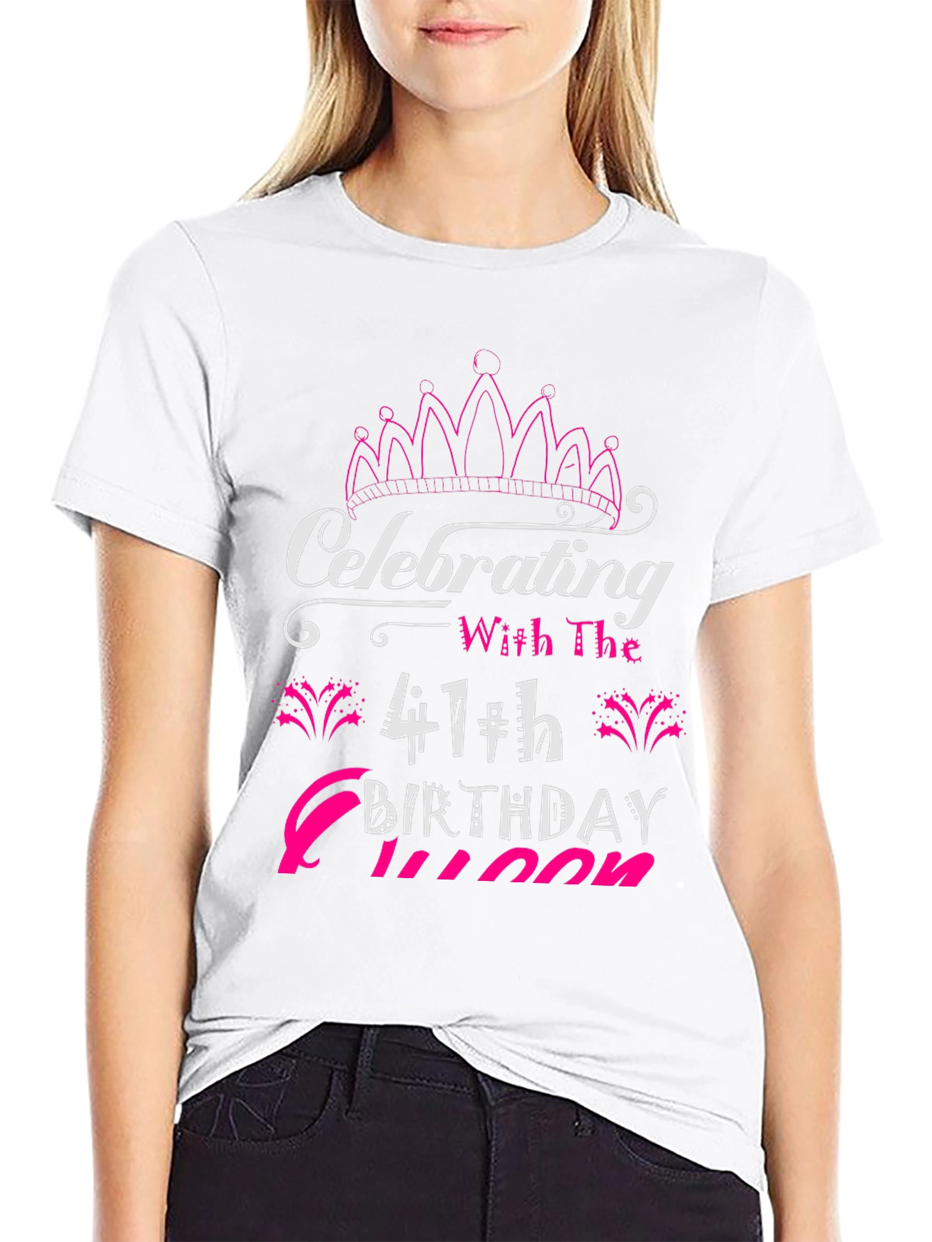 Celebrating 41th Birthday Queen Black T-Shirt