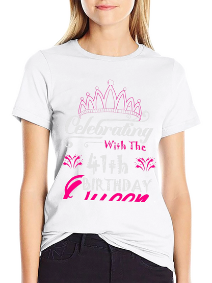 Celebrating 41th Birthday Queen Black T-Shirt