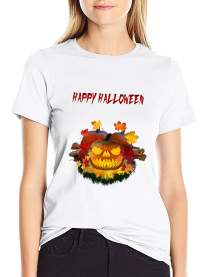 Happy Halloween Pumpkin Graphic T-Shirt