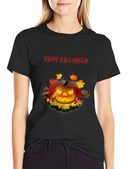 Happy Halloween Pumpkin Graphic T-Shirt