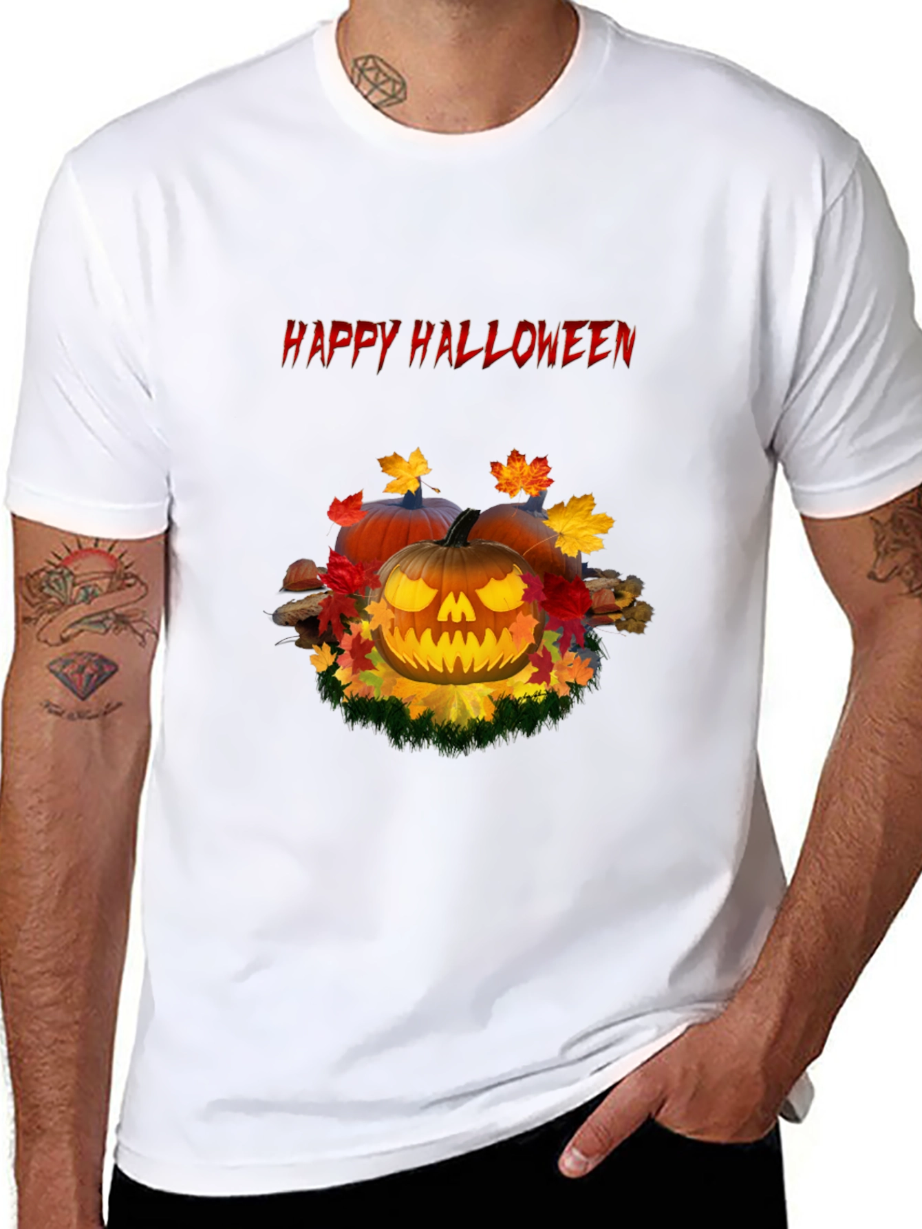Happy Halloween Pumpkin Graphic T-Shirt