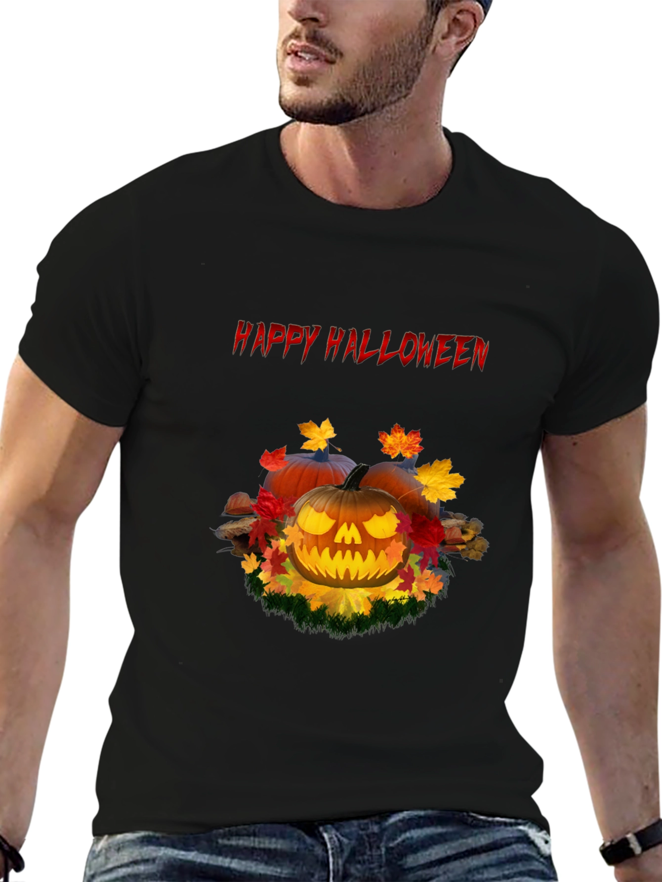 Happy Halloween Pumpkin Graphic T-Shirt