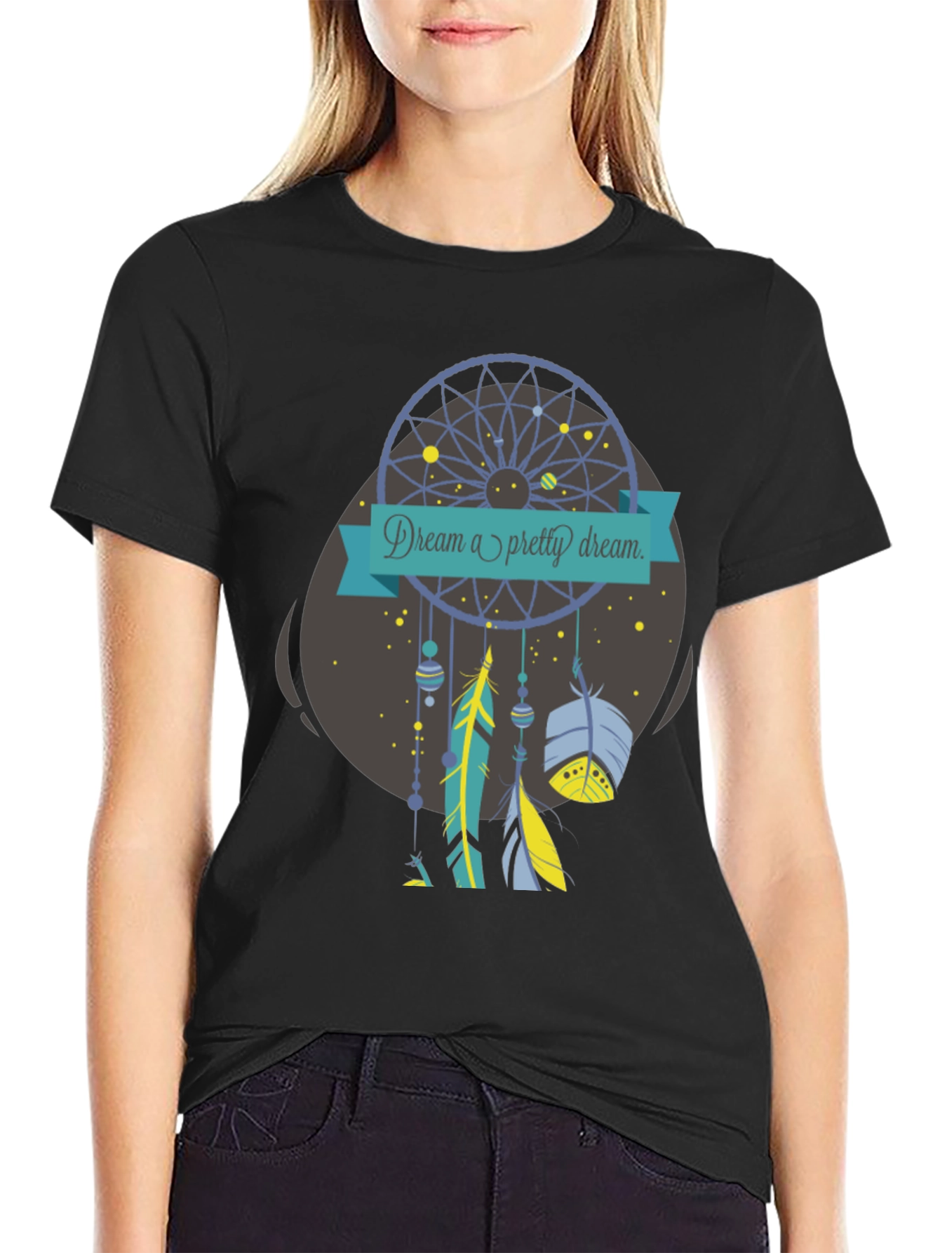 Dream a Pretty Dream T-Shirt - Black Cotton Tee