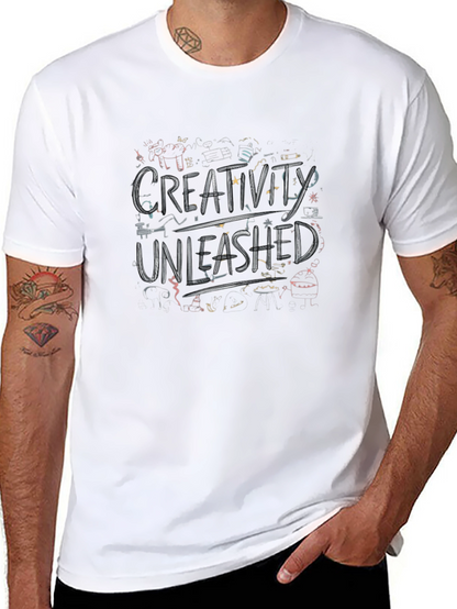 Creativity Unleashed Black Graphic Tee for Men