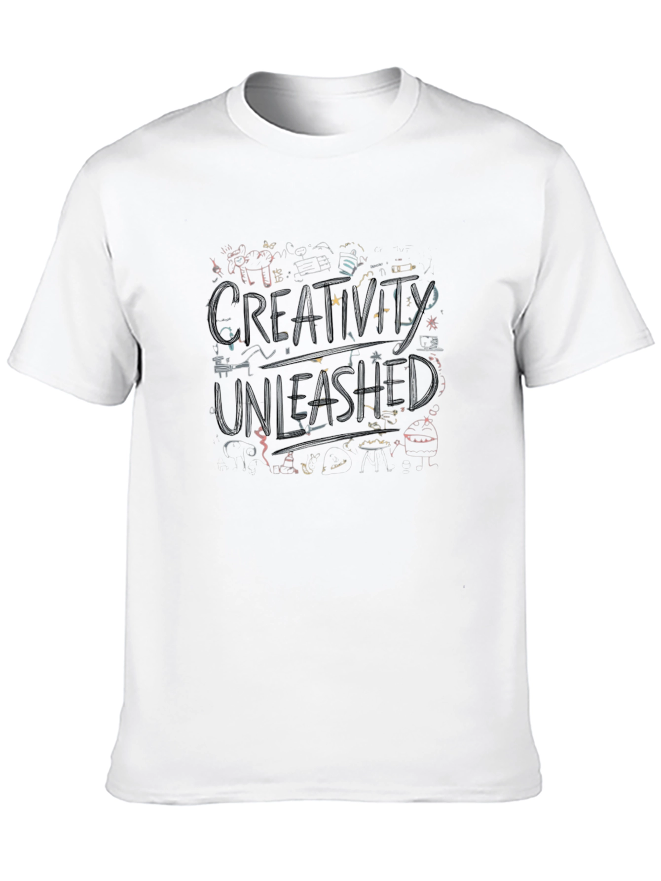Creativity Unleashed Black Graphic Tee for Men