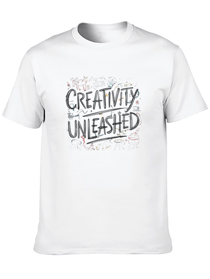 Creativity Unleashed Black Graphic Tee for Men