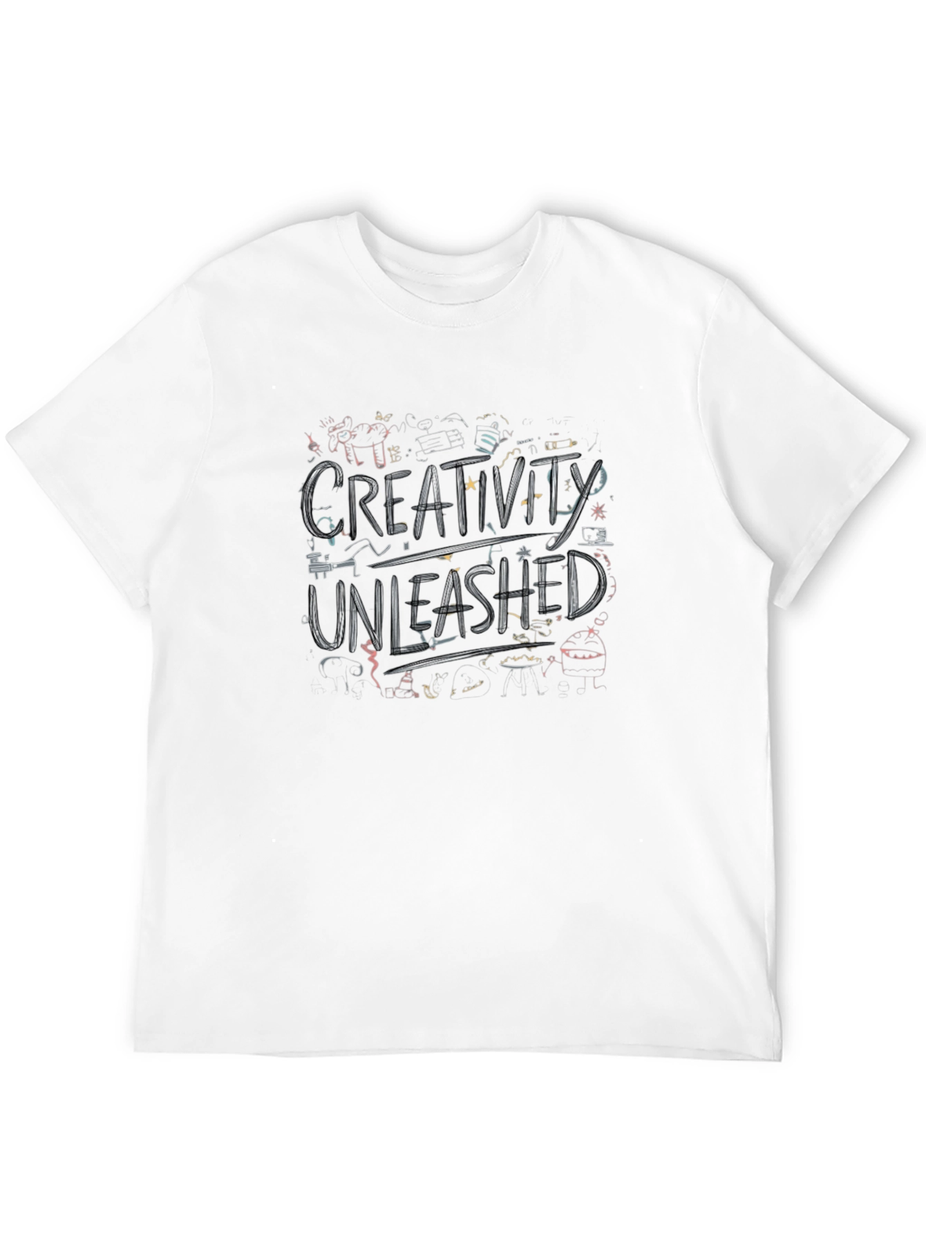 Creativity Unleashed Black Graphic Tee for Men