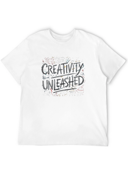 Creativity Unleashed Black Graphic Tee for Men