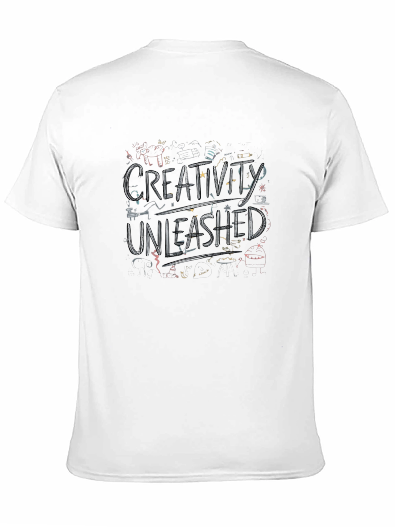 Creativity Unleashed Black Graphic Tee for Men