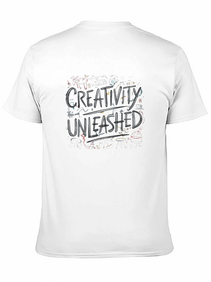 Creativity Unleashed Black Graphic Tee for Men
