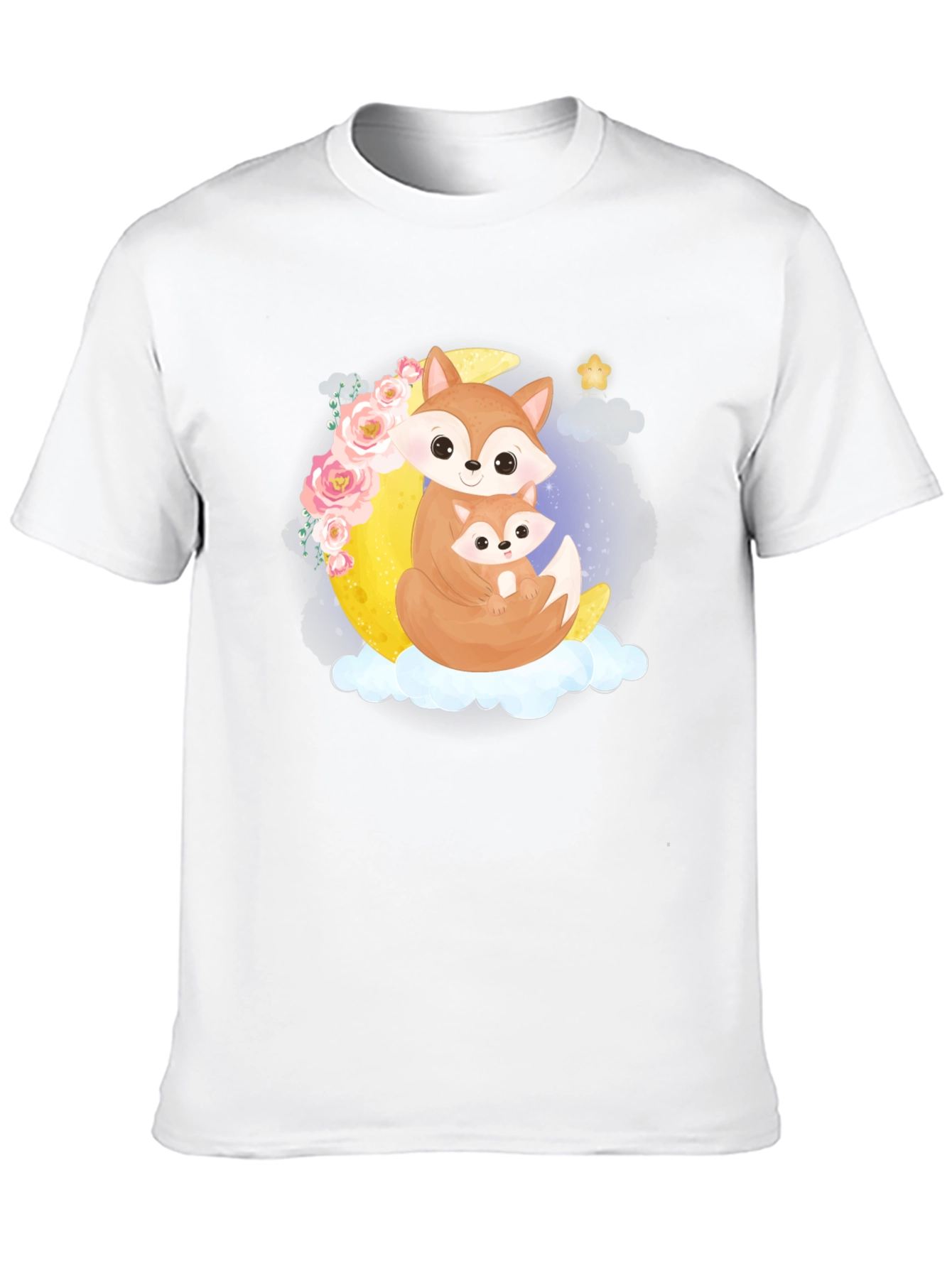 Fox Moon Graphic Black Tee
