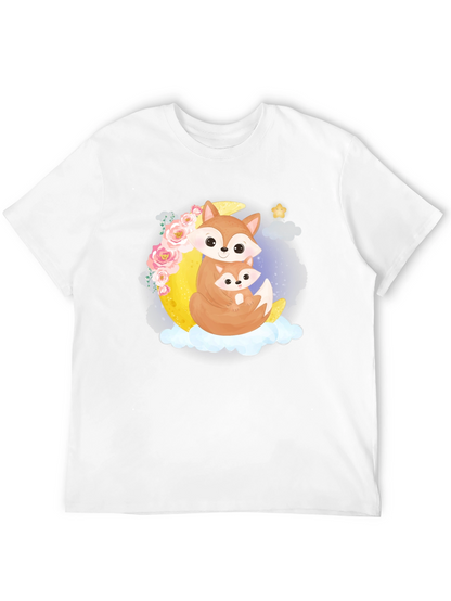 Fox Moon Graphic Black Tee