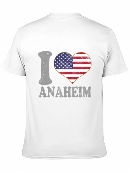 I Love Anaheim T-Shirt - American Flag Heart