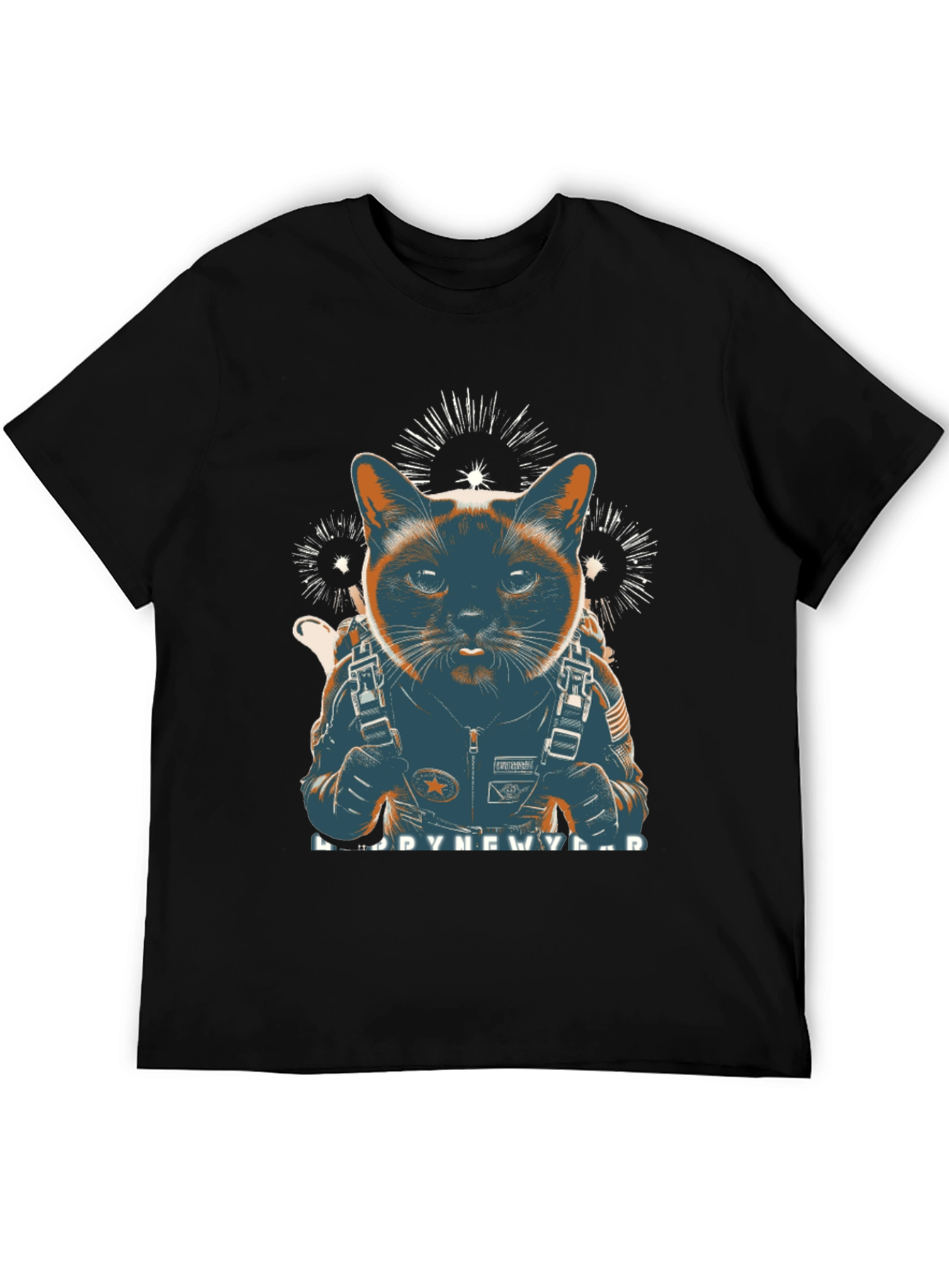 Cat Astronaut New Year T-Shirt
