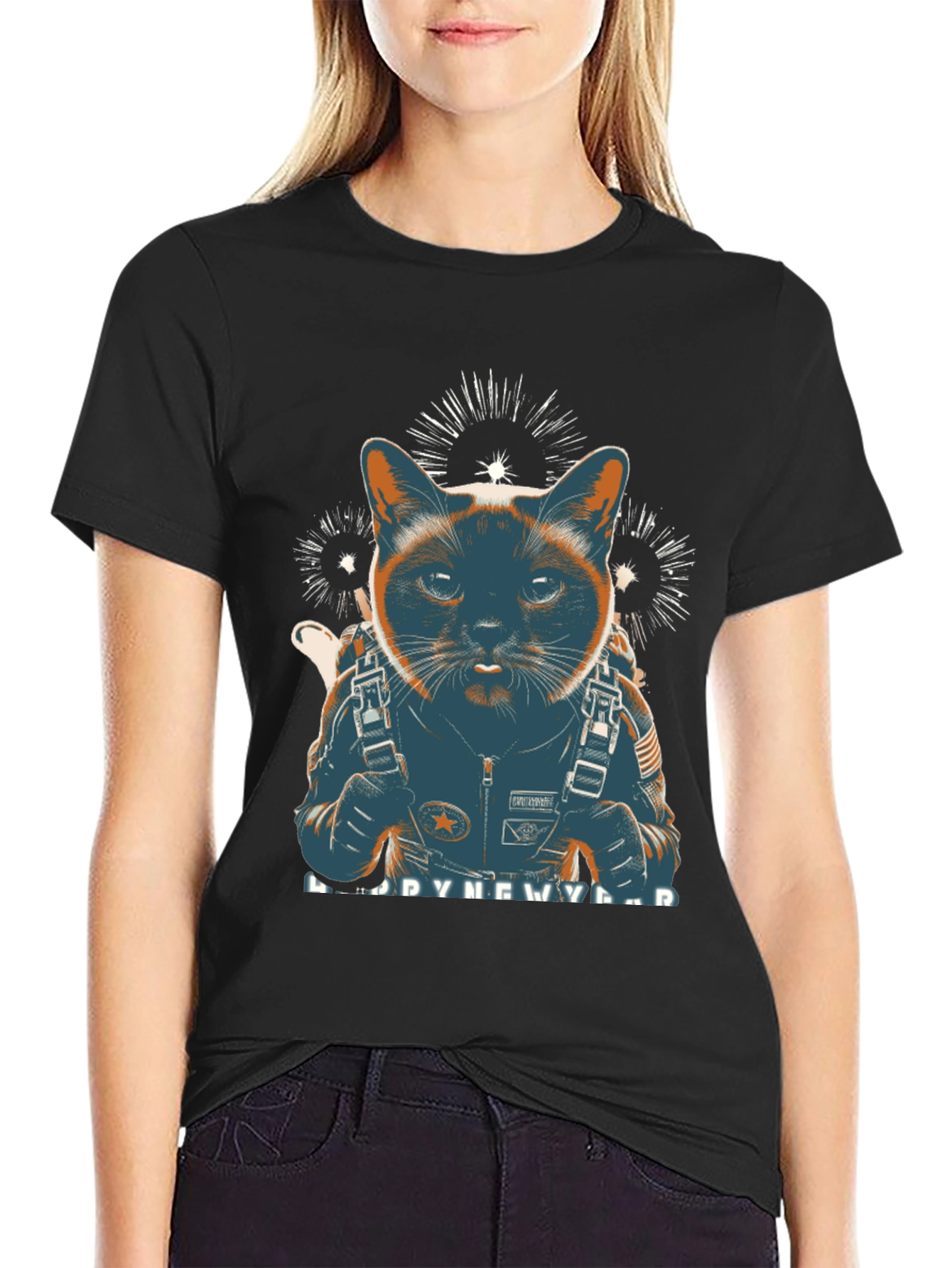 Cat Astronaut New Year T-Shirt