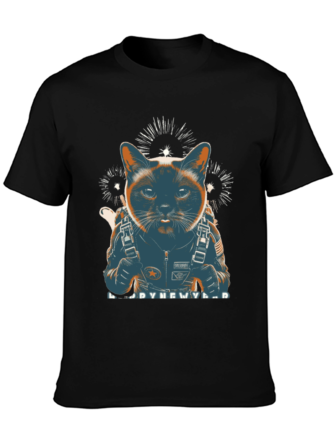 Cat Astronaut New Year T-Shirt