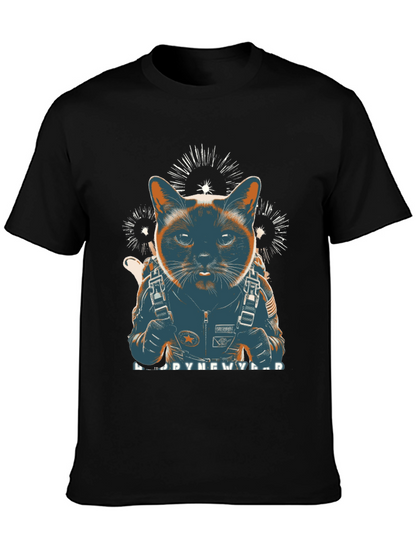 Cat Astronaut New Year T-Shirt