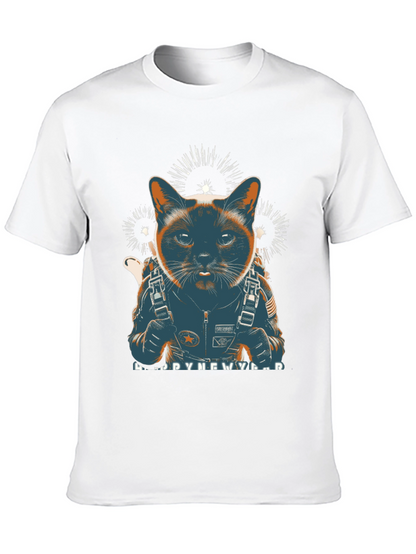 Cat Astronaut New Year T-Shirt