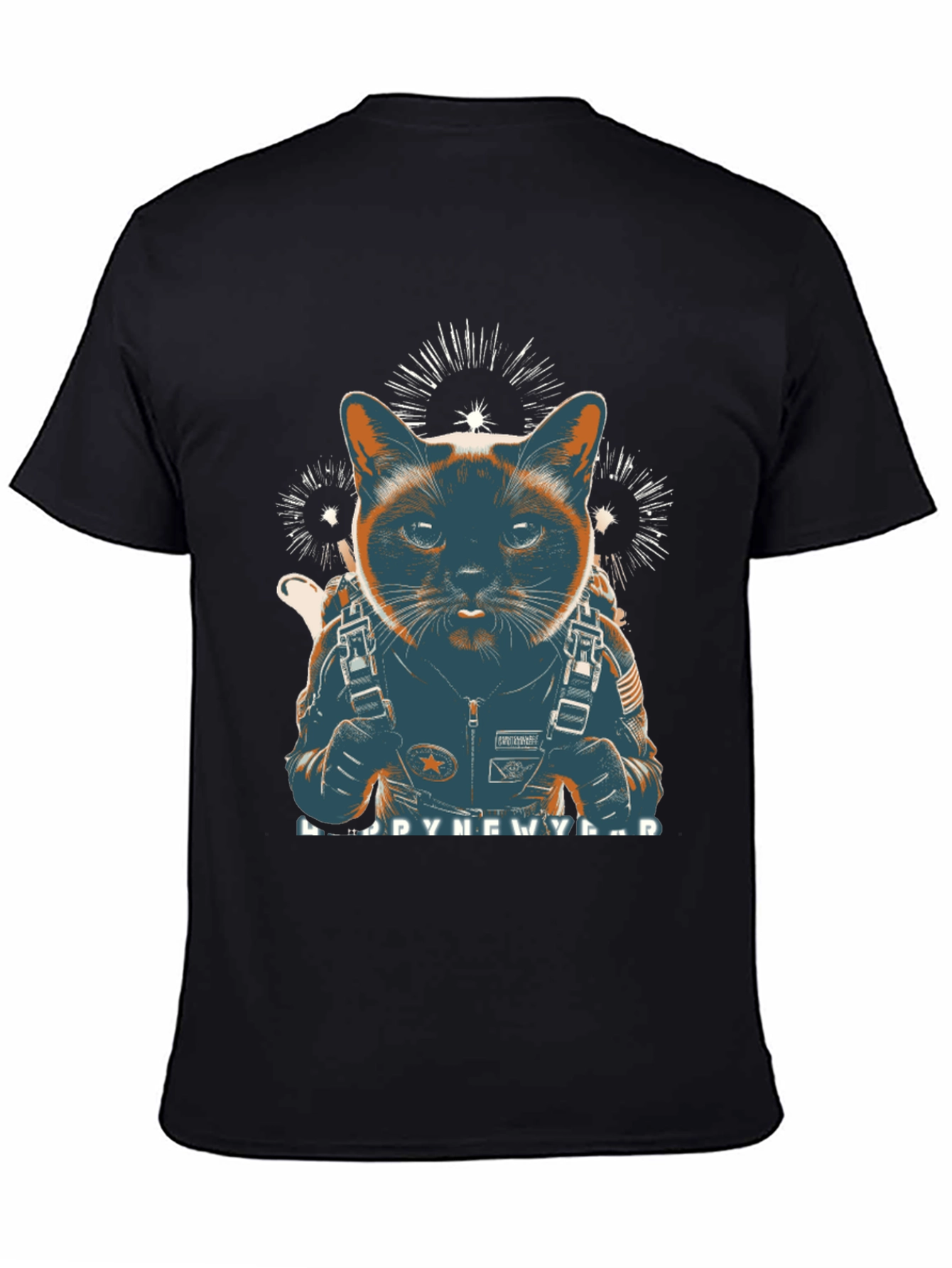 Cat Astronaut New Year T-Shirt