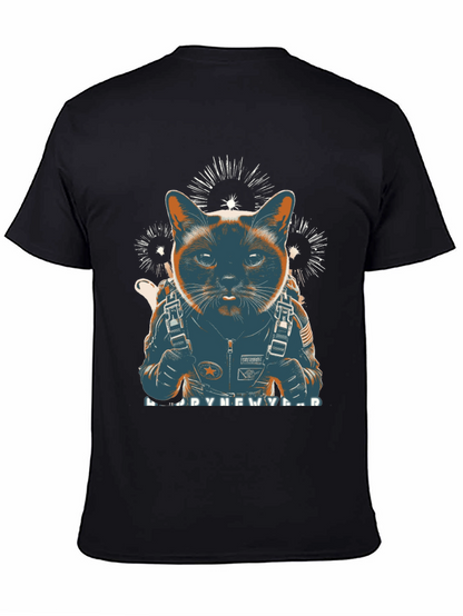 Cat Astronaut New Year T-Shirt