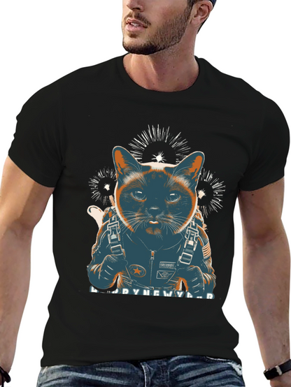 Cat Astronaut New Year T-Shirt