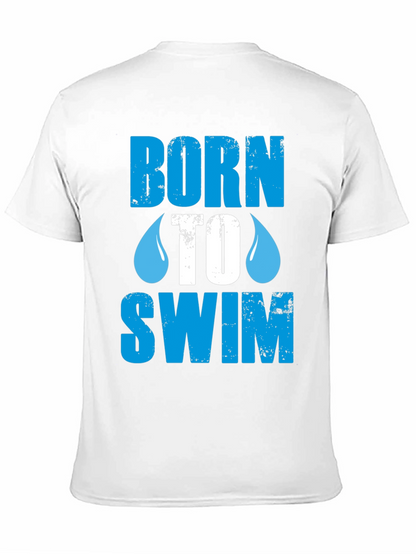Born To Swim Graphic T-Shirt - Black