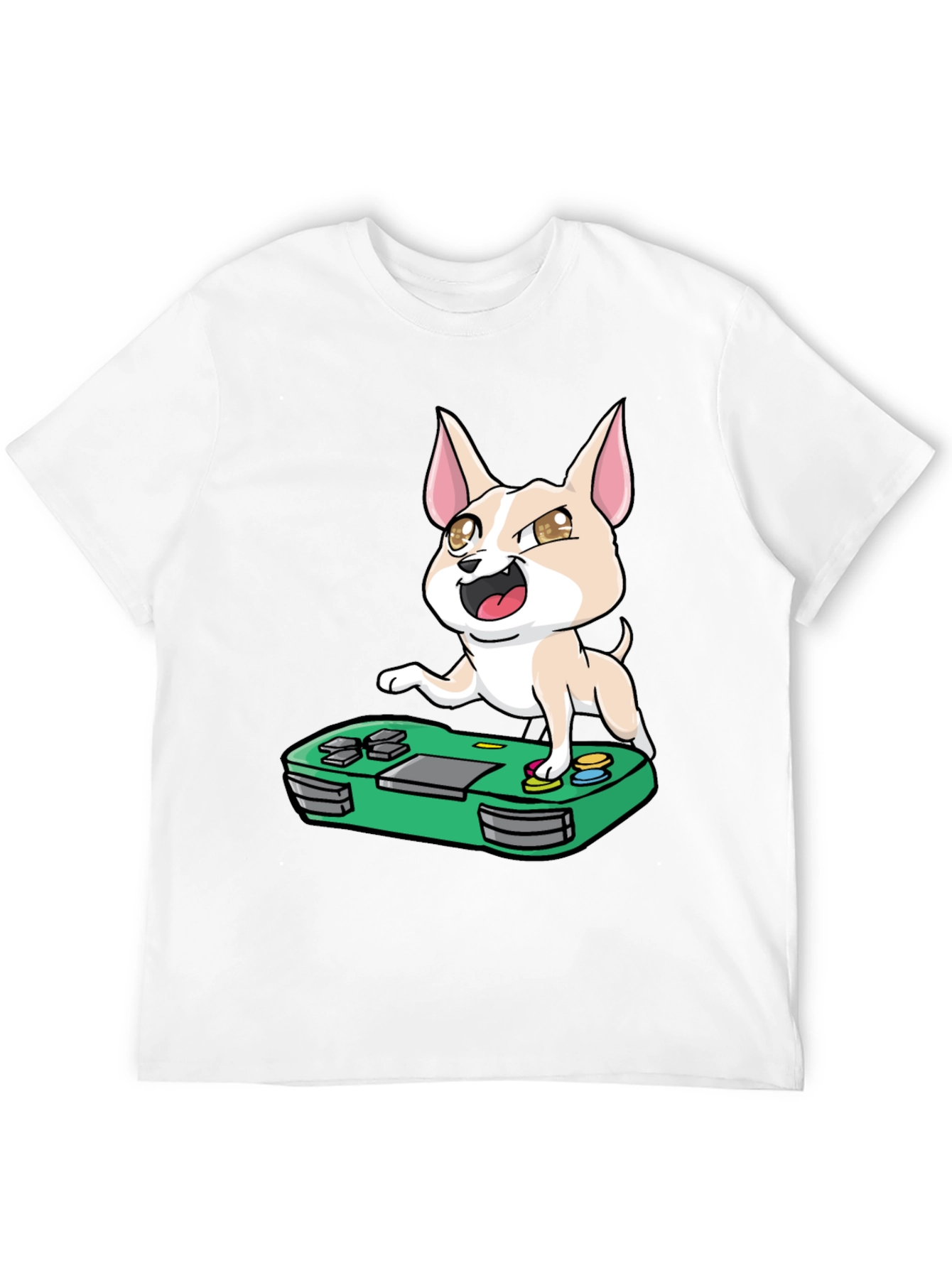 Gaming Chihuahua Graphic Tee - Black T-Shirt