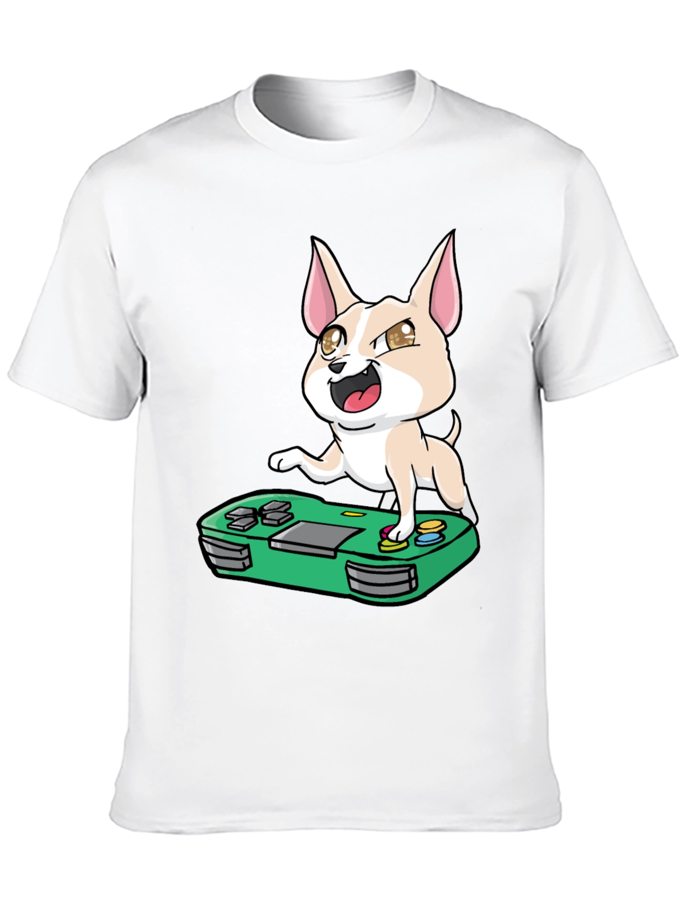 Gaming Chihuahua Graphic Tee - Black T-Shirt