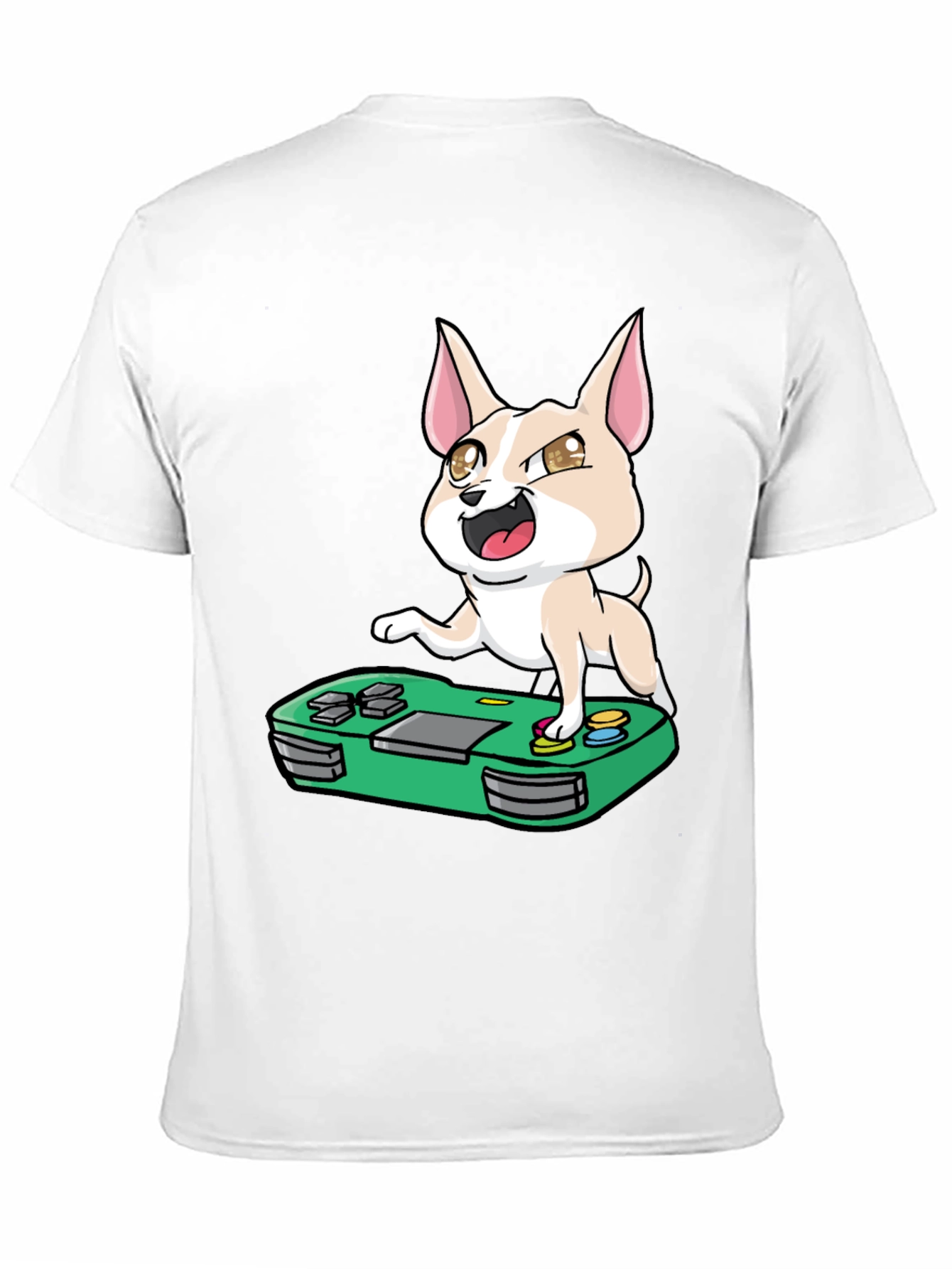 Gaming Chihuahua Graphic Tee - Black T-Shirt