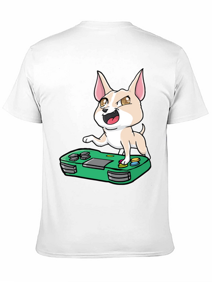 Gaming Chihuahua Graphic Tee - Black T-Shirt